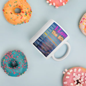I Loves The 80's White glossy mug
